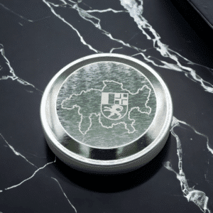 Graubünden Wappen und Umriss auf Schnupfdose