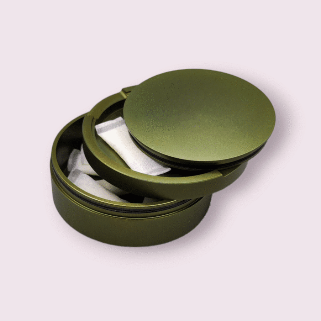 Alu Snusdose drei-teilig